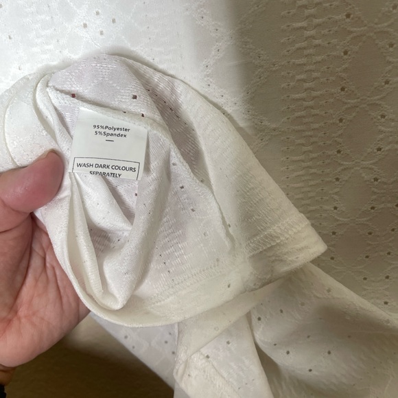 SAMPEEL Women’s Eyelet Crossed V Neck T Shirts Loose Casual Short Sleeve Size M - Picture 9 of 9